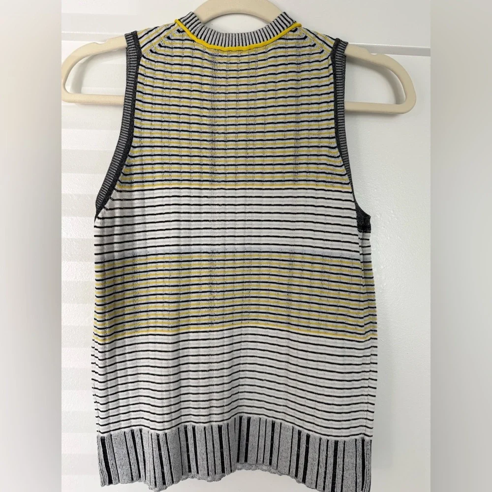 Proenza Schouler Yellow and Gray Striped Tank Top - Picture 4 of 4